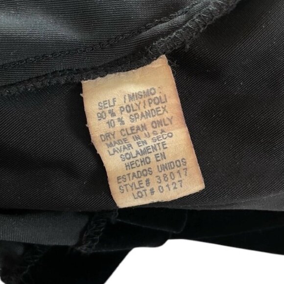 Vtg Crimson Lawrence Kurtz Velvet Open Front Stretch Cardigan Black Size Small - Picture 8 of 9